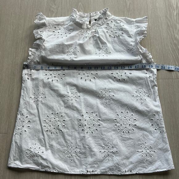 1 State Top Womens Medium White Eyelet - Picture 5 of 12